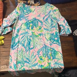 Colorful Tropical Print Dress